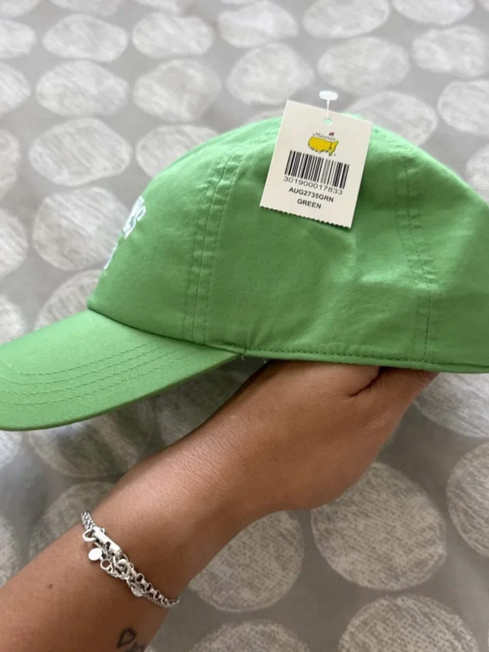 NWT Masters 2026 Ahead Augusta National Golf Green Adjustable Hat Cap One Size